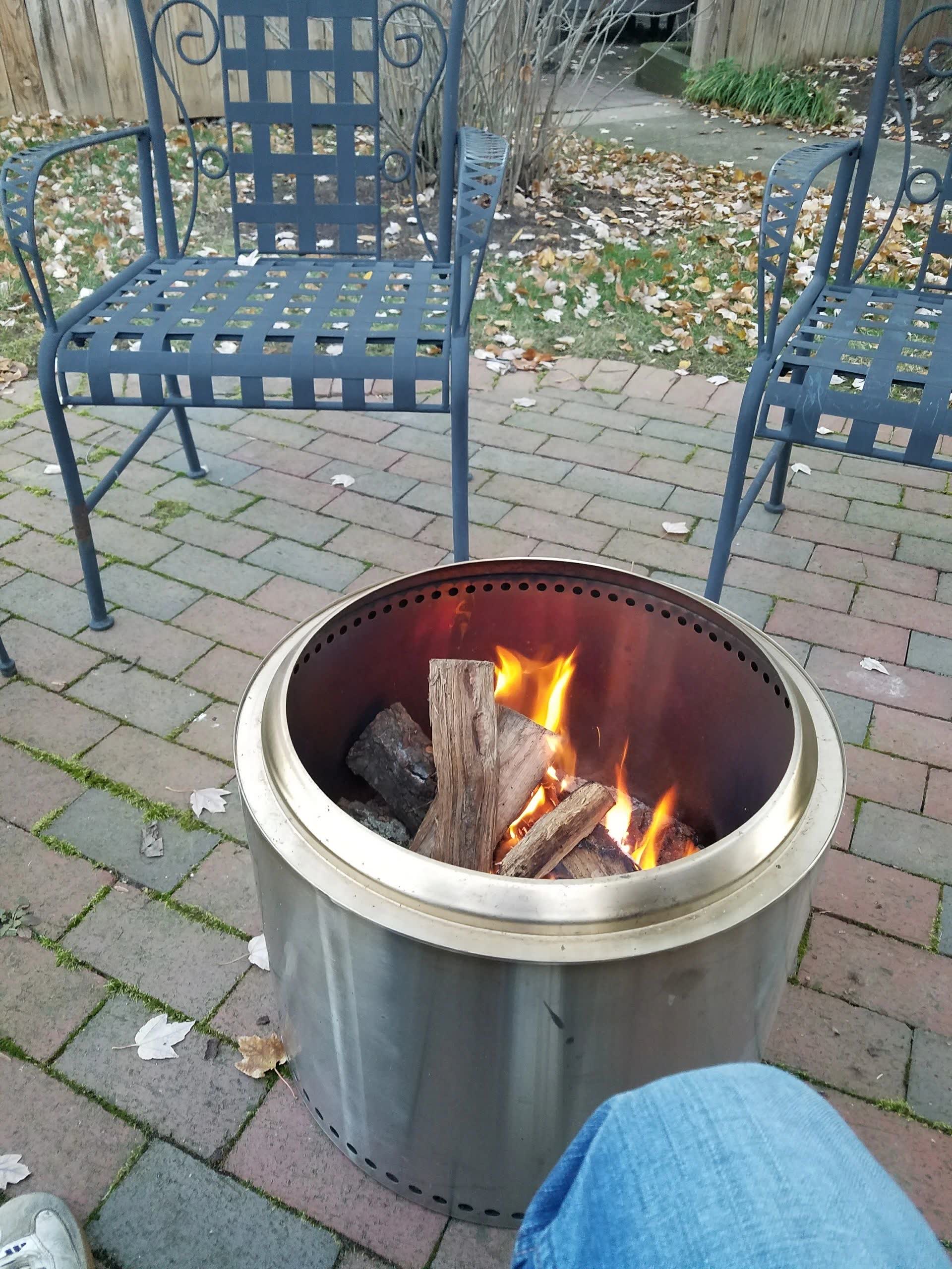 Solo Stove Ranger on a patio in 2017