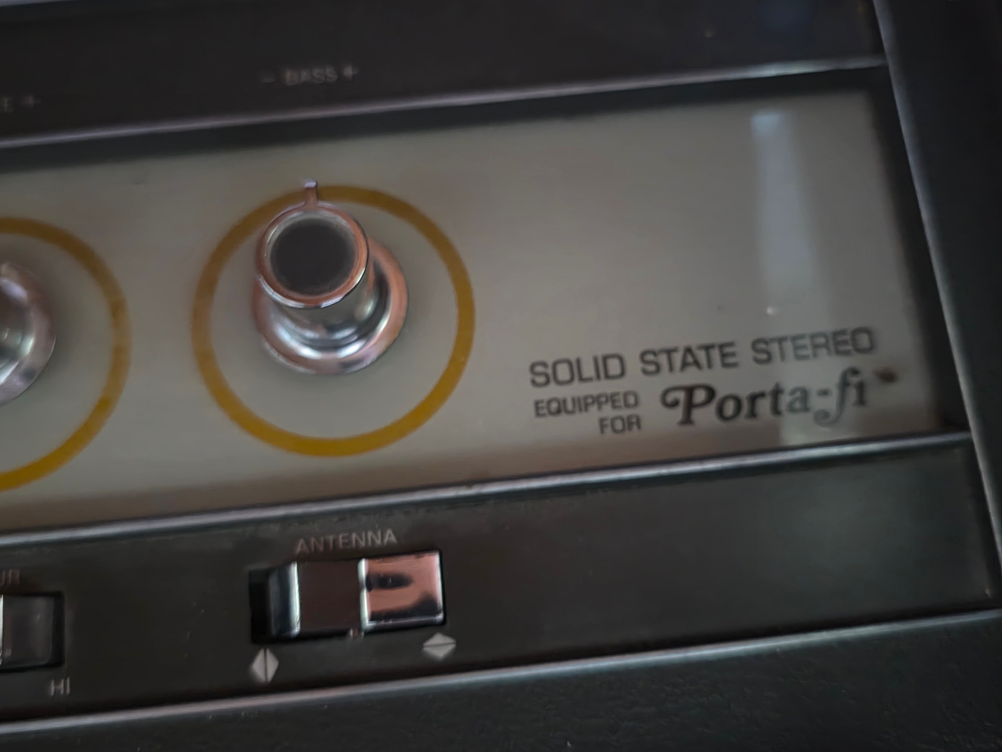 Porta-fi solid state stereo control panel