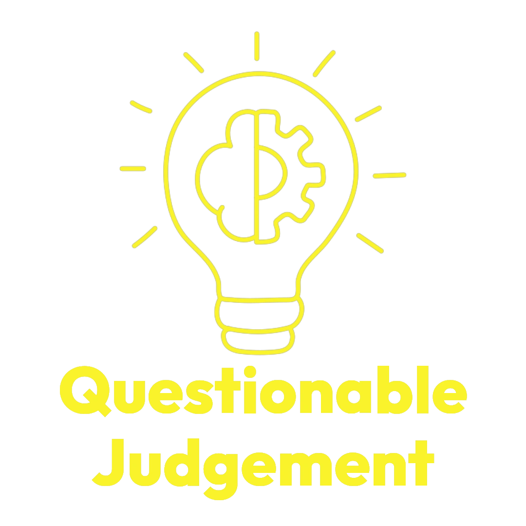 Questionable Judgement lightbulb-gear logo